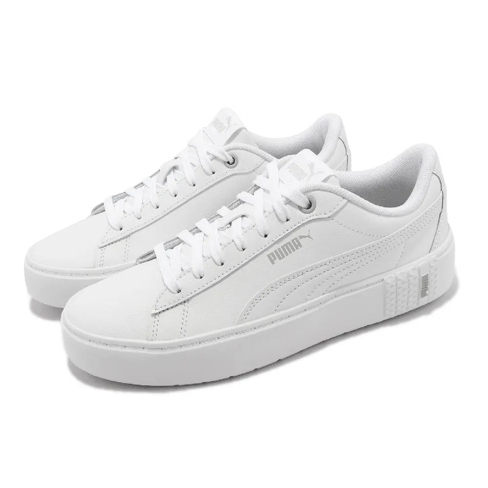 Puma Fashionable Silver Logo Lightweight & Durable Women's Lace-Up Low-Top Casual Sports Sneakers