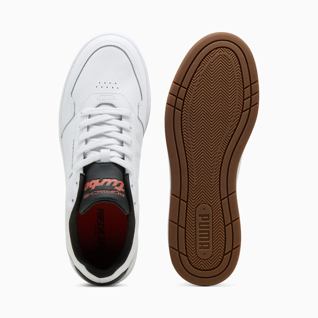 PL Court Classic Lux Men's Shoes - PUMA White - Top View and Outsole