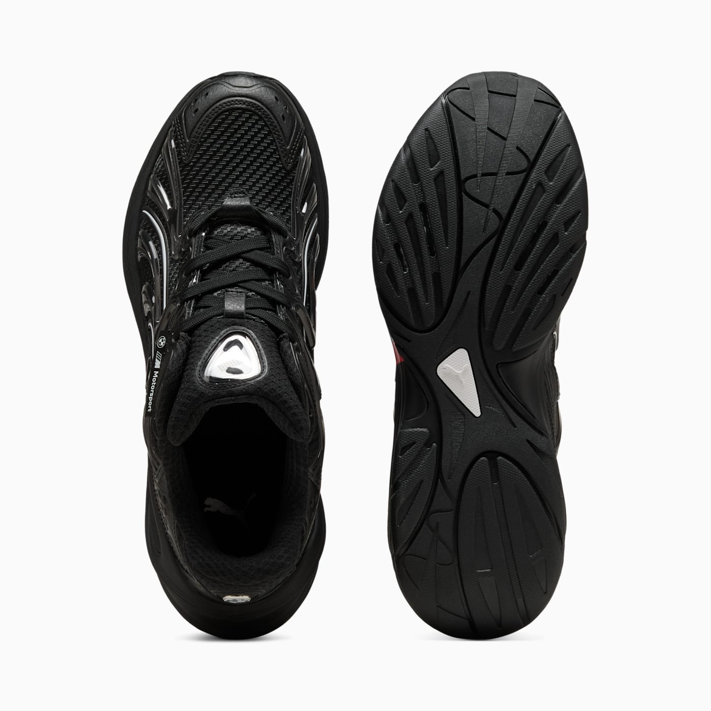 BMW MMS Inverse Men's Shoes - PUMA Black-PUMA White - Top View and Outsole