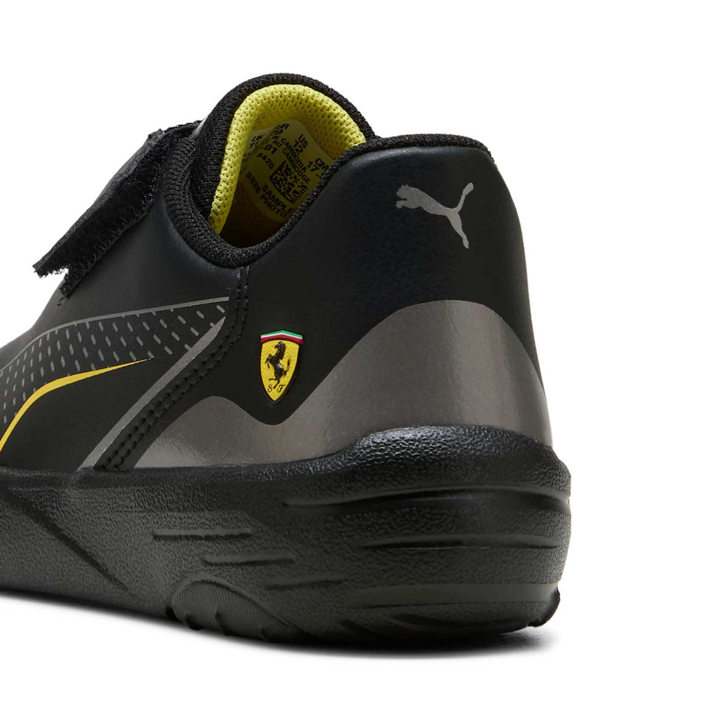 Ferrari Drift Cat 11 AC+ Kids' Shoes - PUMA Black-Sp - Back / Heel View