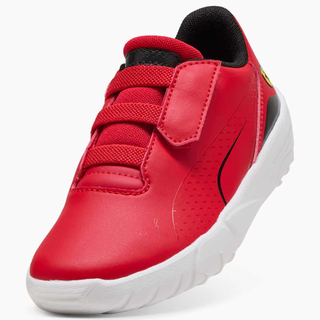Ferrari Drift Cat 11 AC+ Kids' Shoes - Rosso Corsa-P - Angled Studio / Lifestyle Shot