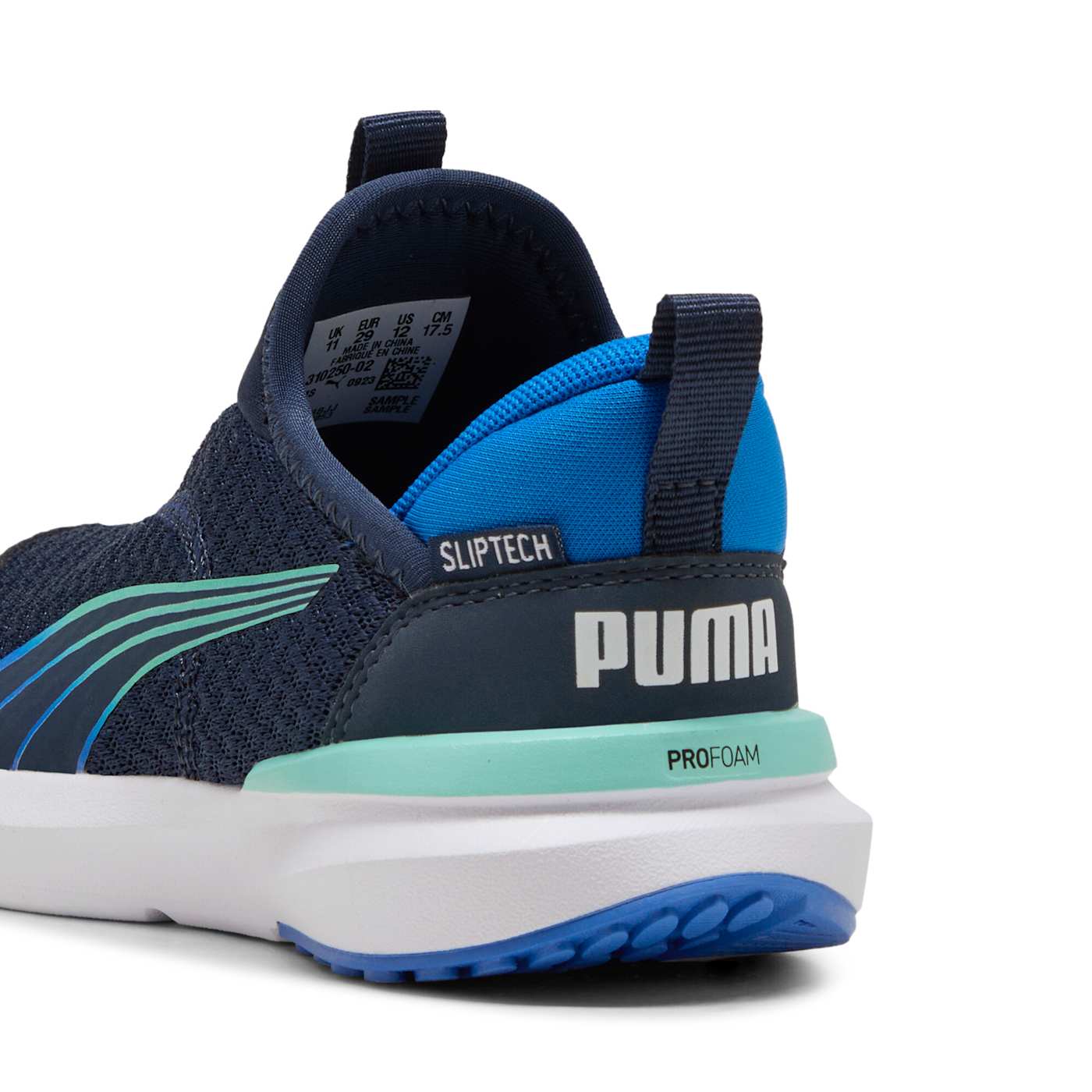Kruz Profoam SLIPTECH Kids' Shoes - Club Navy-Hyper - Back / Heel View