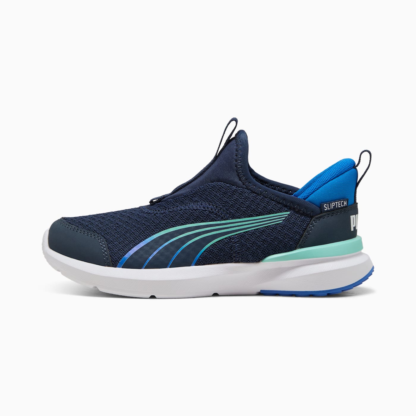 Kruz Profoam SLIPTECH Kids' Shoes - Club Navy-Hyper - Side Profile - Lateral
