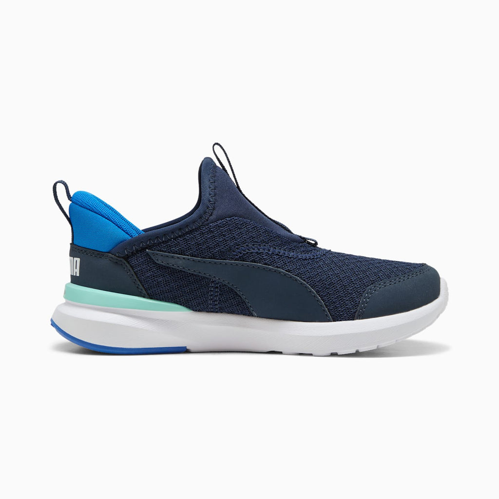 Kruz Profoam SLIPTECH Kids' Shoes - Club Navy-Hyper - Side Profile - Medial