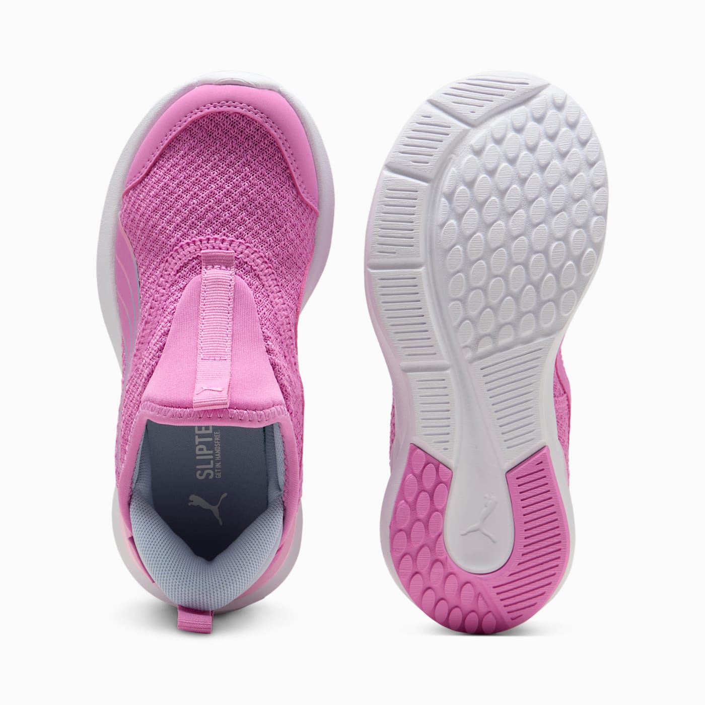 Kruz Profoam SLIPTECH Mauve Pop-Pink Kids' Shoes - Top View and Outsole