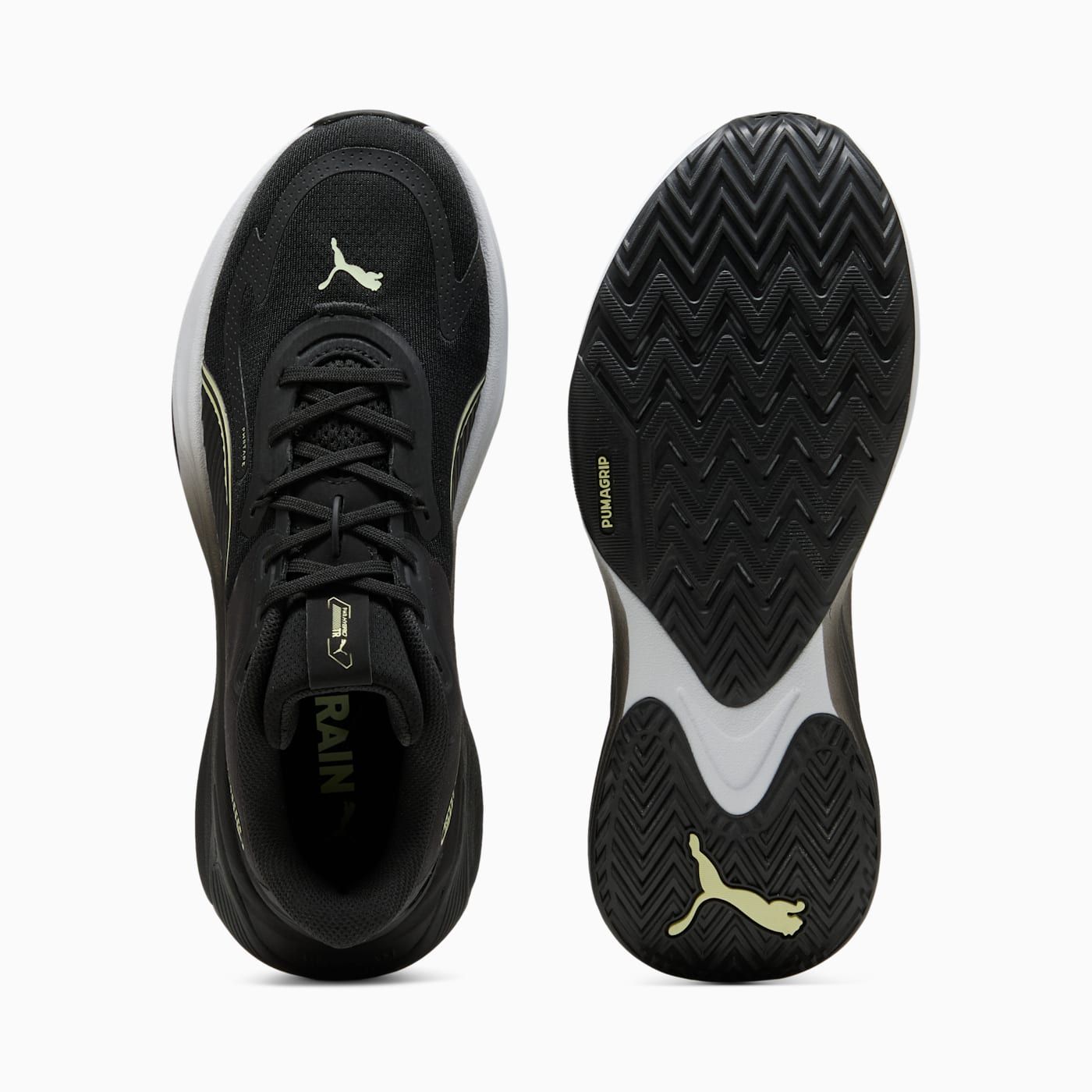 PWR Hybrid TR Men's Shoes - PUMA White-Apple Spritz-PU - Top View and Outsole