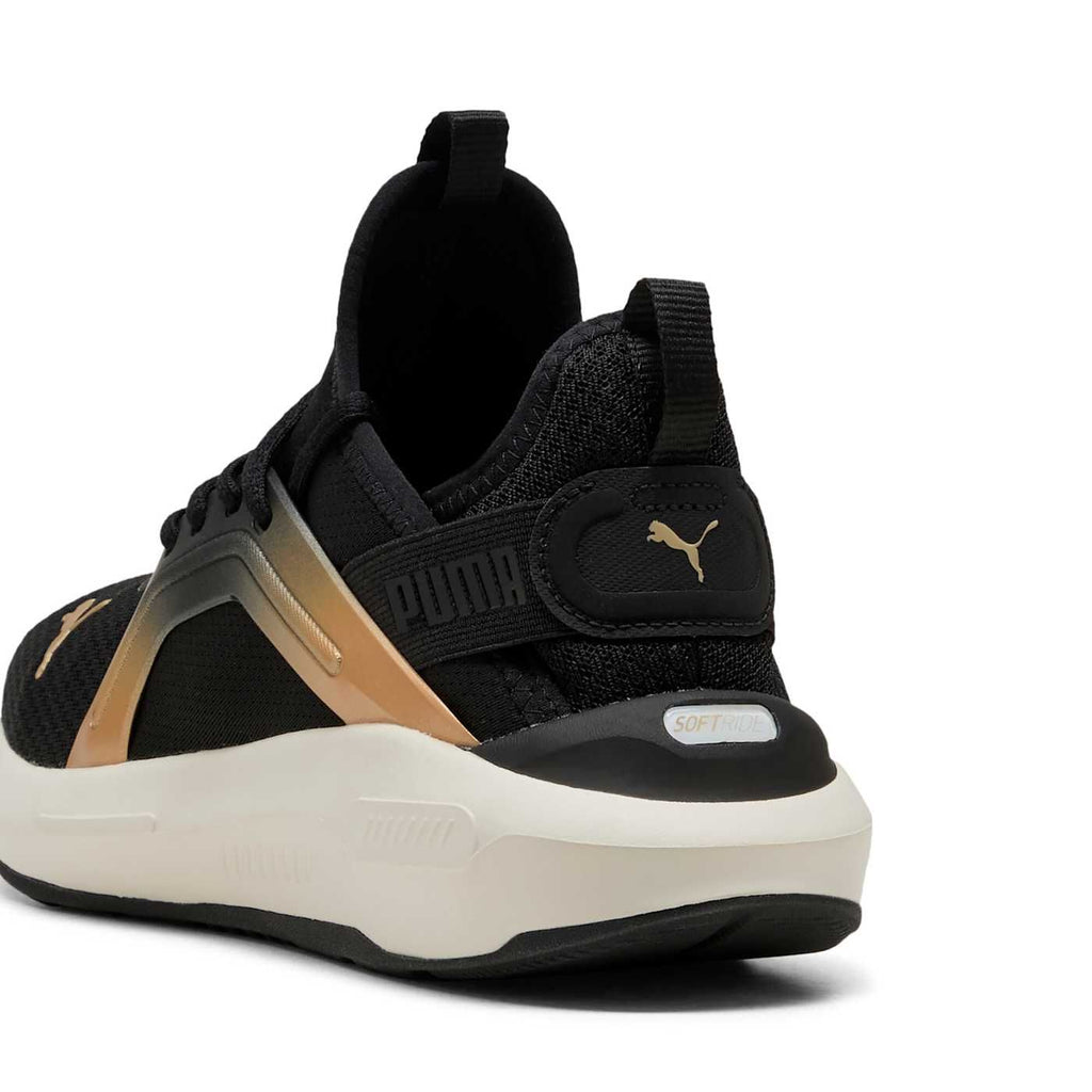 Softride Enzo 5 Metallic Women's Shoes - PUMA Black - Back / Heel View