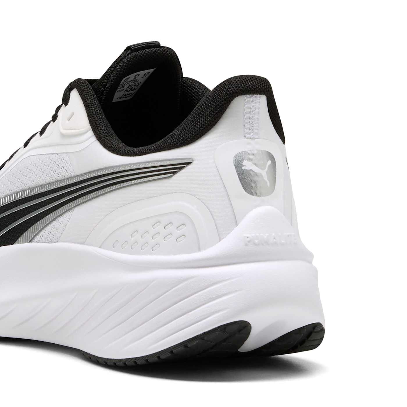Pounce Lite Men's Shoes - PUMA White-PUMA Black - Back / Heel View