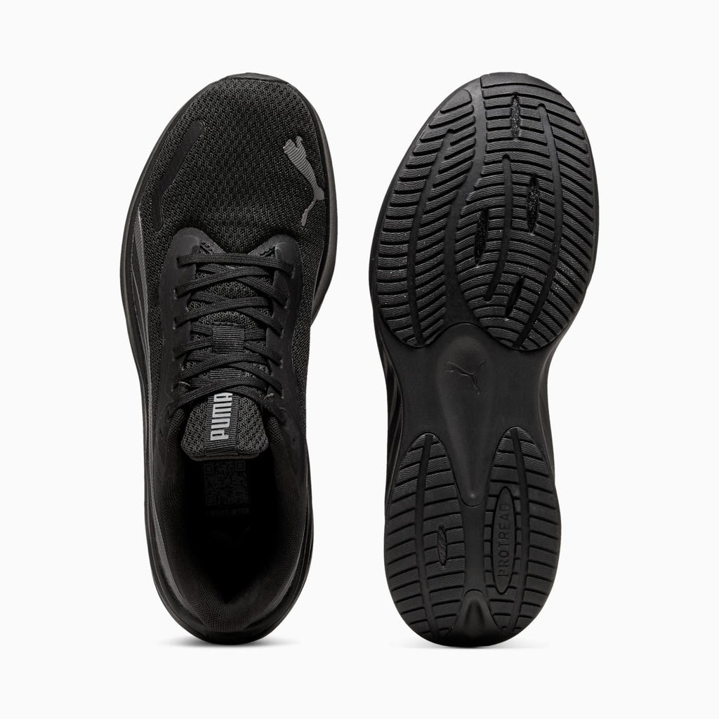 Pounce Lite Men's Shoes - PUMA Black-Cool Dark Gray - Top View and Outsole