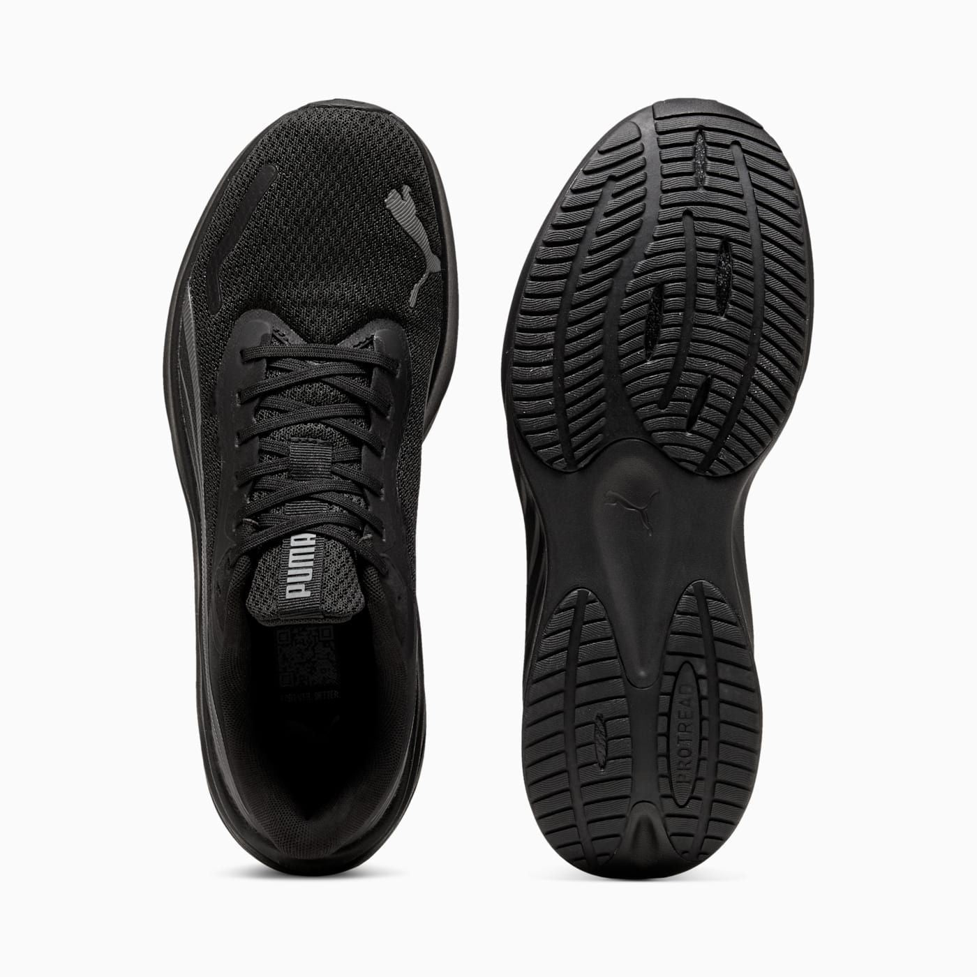Pounce Lite Men's Shoes - PUMA Black-Cool Dark Gray - Top View and Outsole