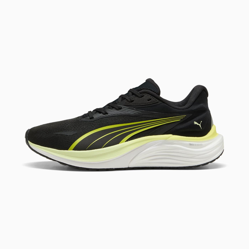 Electrify NITRO 4 Men's Shoes - PUMA Black-Apple Sprit - Side Profile - Lateral