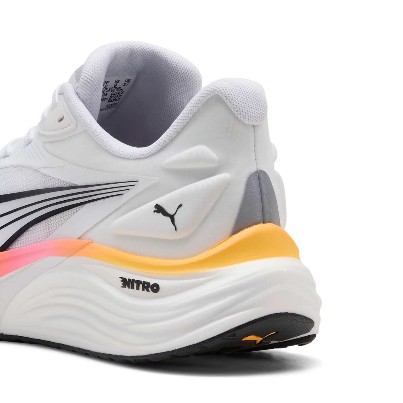 Electrify NITRO 4 Men's Shoes - PUMA White-Poison Pink - Back / Heel View