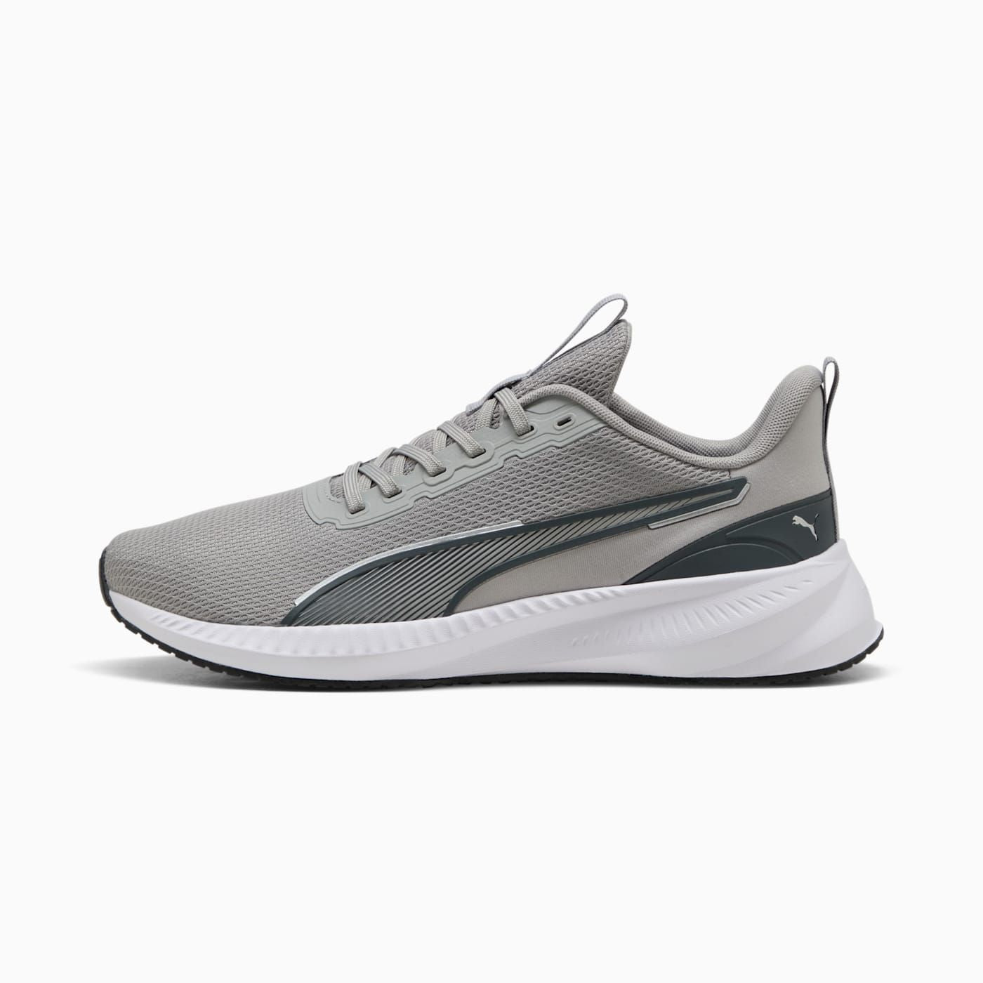 Flyer Lite 3 Men's Shoes - Gray Echo-Shadow Gray-PUMA - Side Profile - Lateral