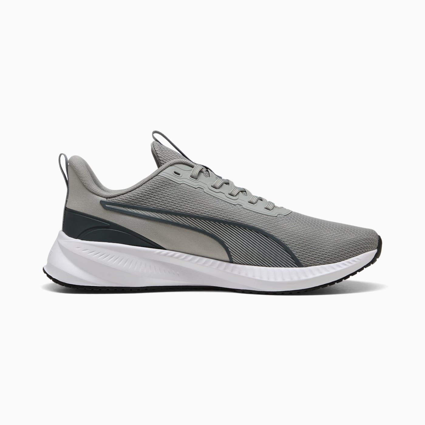 Flyer Lite 3 Men's Shoes - Gray Echo-Shadow Gray-PUMA - Side Profile - Medial