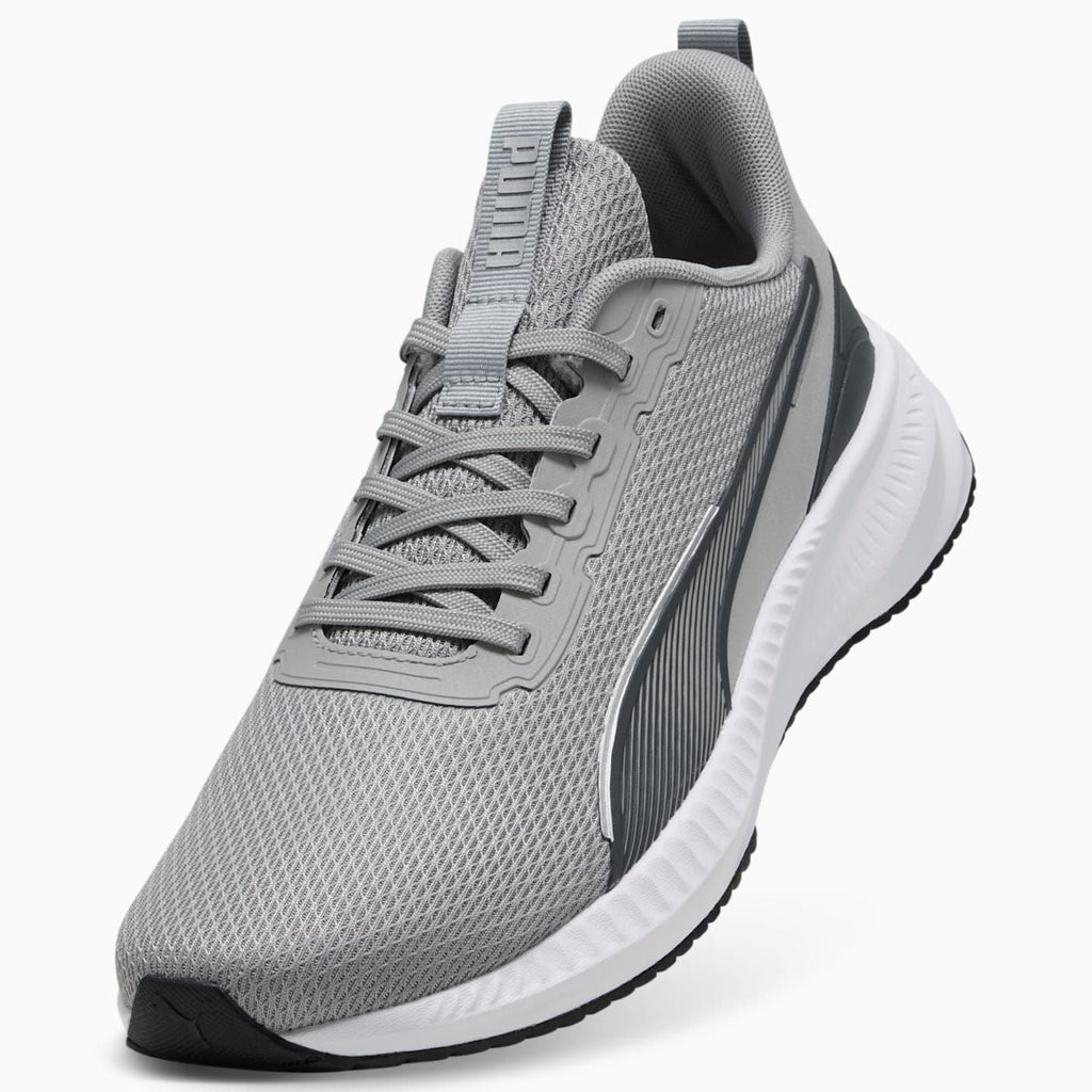 Flyer Lite 3 Men's Shoes - Gray Echo-Shadow Gray-PUMA - Angled Studio / Lifestyle Shot