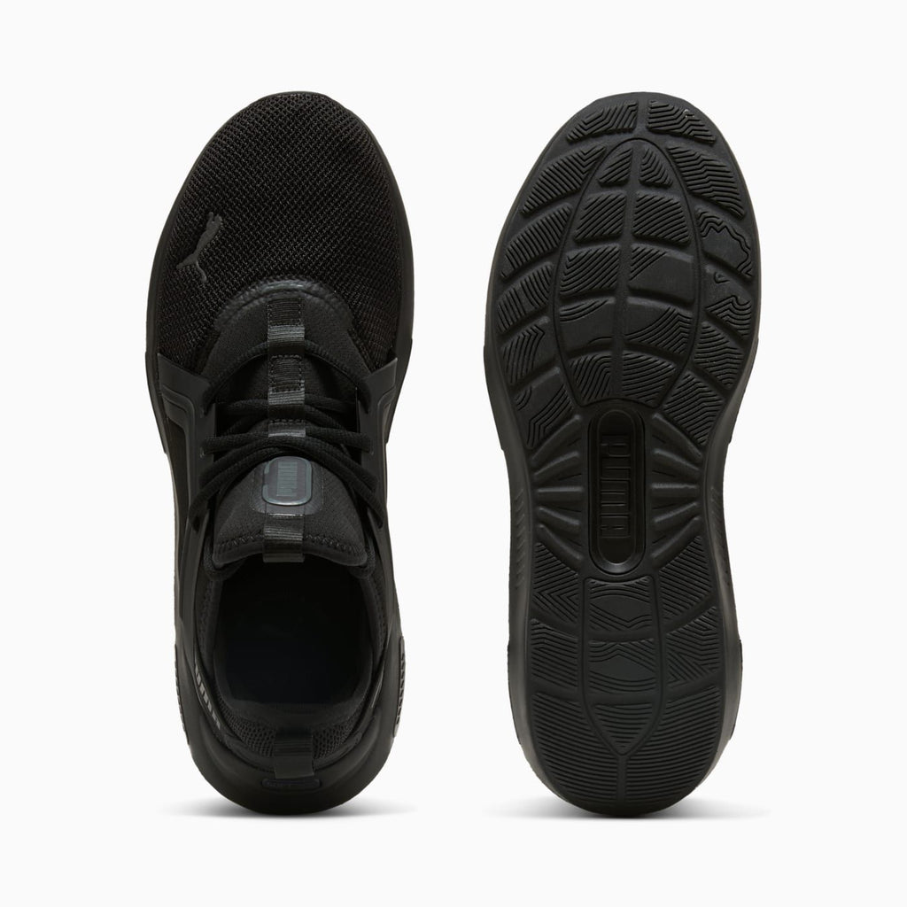 Softride Enzo 5 Men's Shoes - PUMA Black-Cool Dark Gra - Top View and Outsole