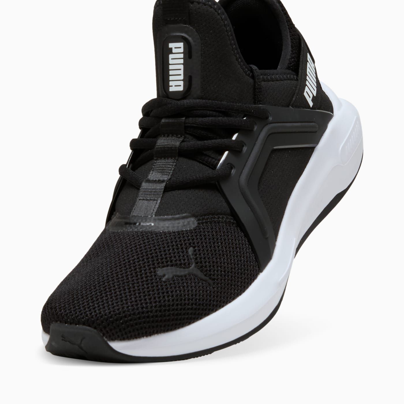 Softride Enzo 5 Men's Shoes - PUMA Black-PUMA White - Angled Studio / Lifestyle Shot