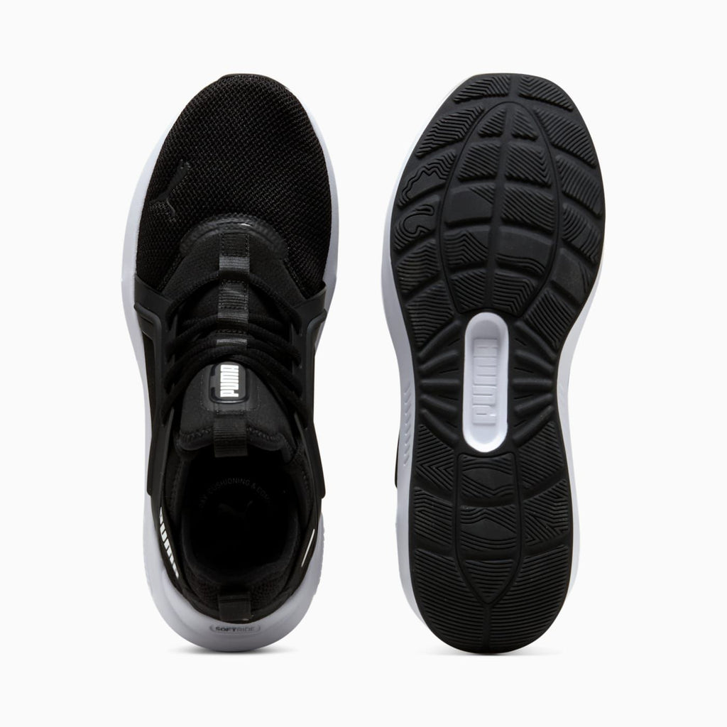 Softride Enzo 5 Men's Shoes - PUMA Black-PUMA White - Top View and Outsole