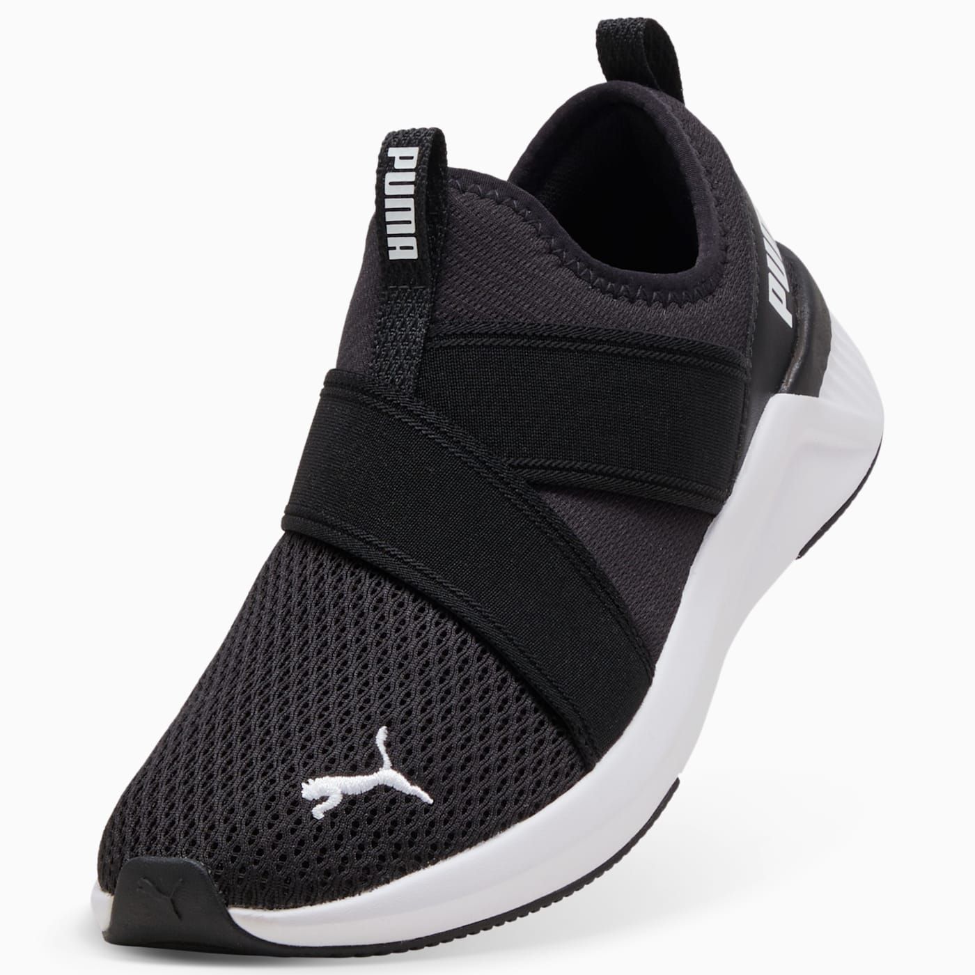 Softride Harli Slip on Women's Shoes - PUMA Black-PU - Angled Studio / Lifestyle Shot