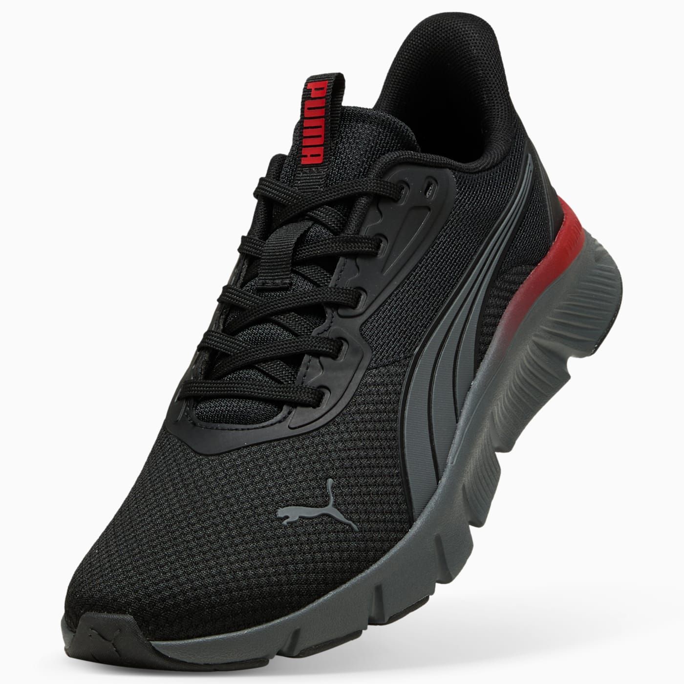 Flexfocus Lite Modern Woven Men's Shoes - PUMA Black-F - Angled Studio / Lifestyle Shot