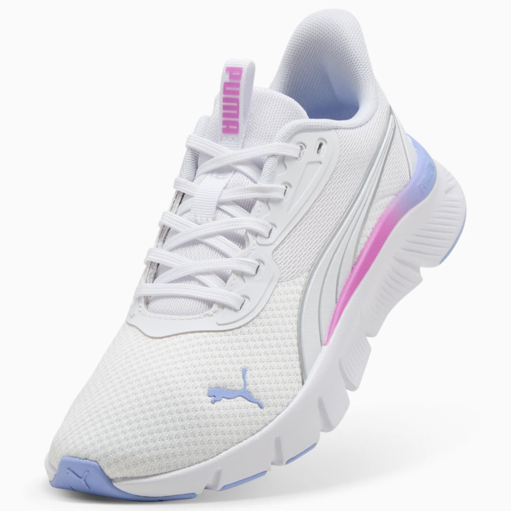 Flexfocus Lite Modern Woven Women's Shoes - PUMA White-E - Angled Studio / Lifestyle Shot