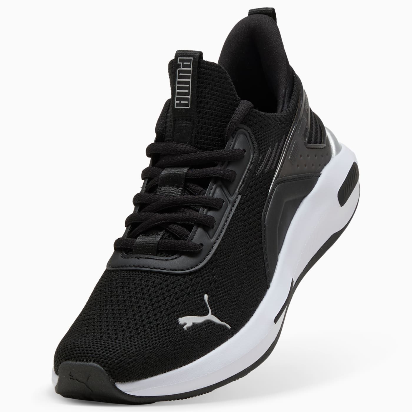 Softride Enzo 5 Hype Men's Shoes - PUMA Black-PUMA Whi - Angled Studio / Lifestyle Shot