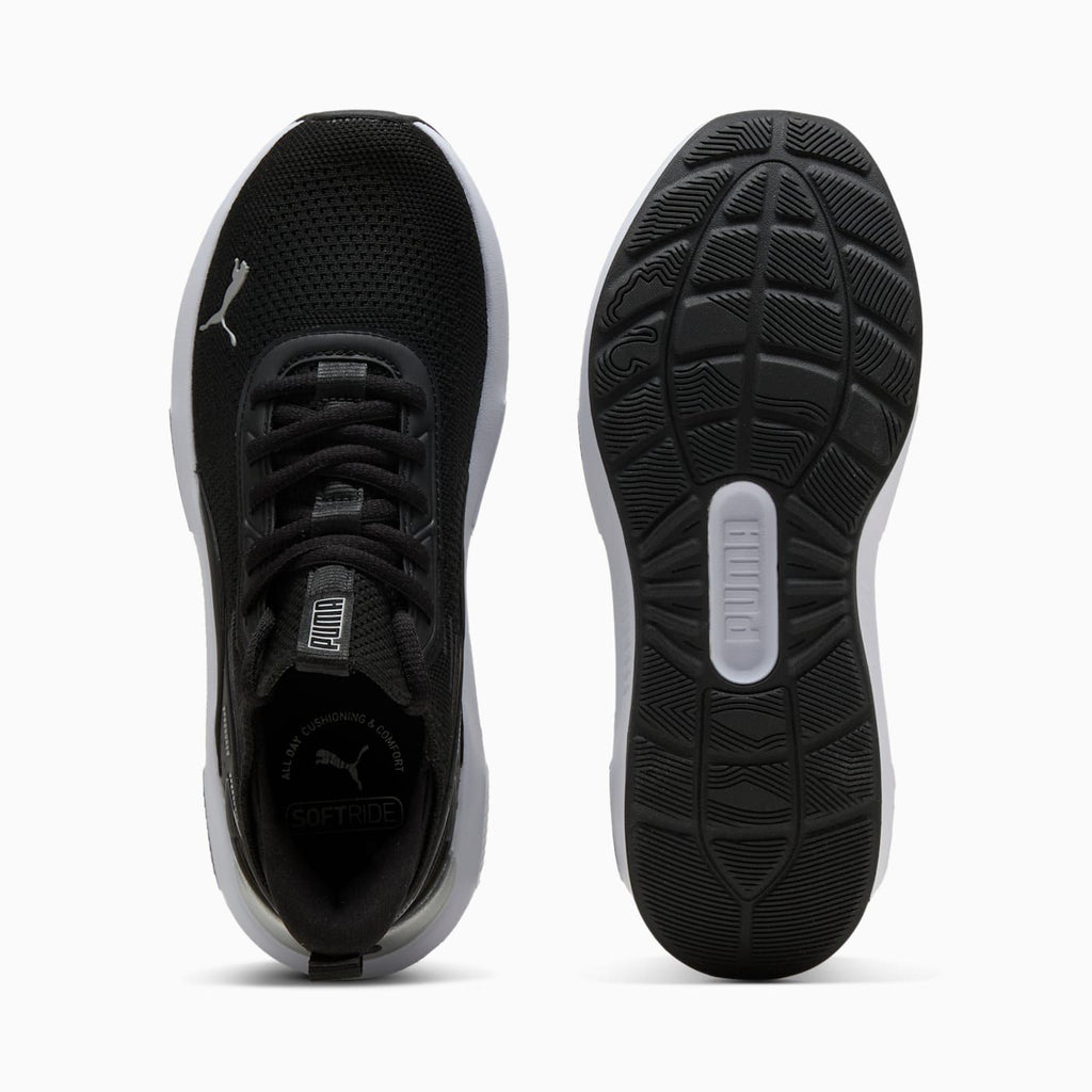 Softride Enzo 5 Hype Men's Shoes - PUMA Black-PUMA Whi - Top View and Outsole