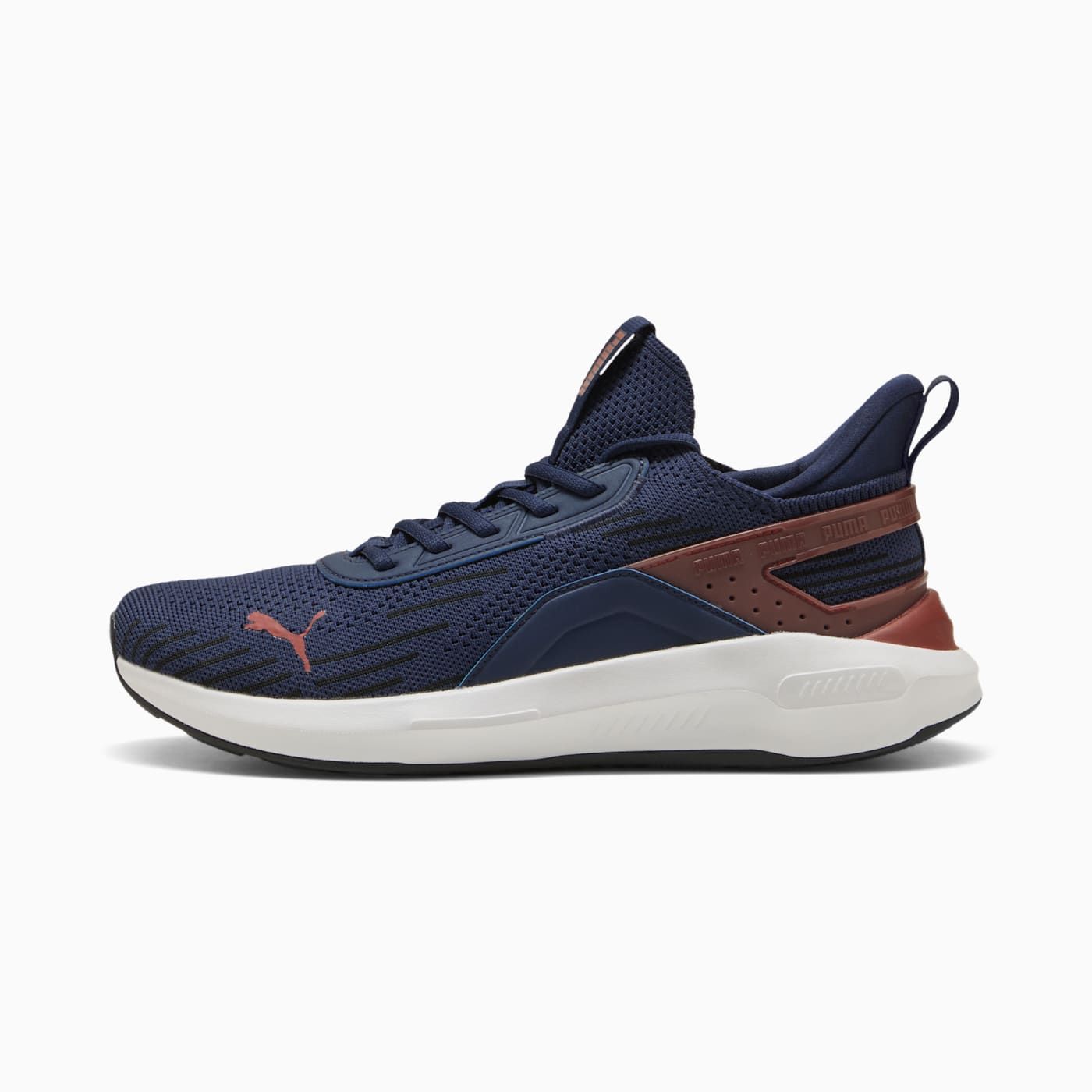 Softride Enzo 5 Hype Men's Shoes - PUMA Navy-Bordeaux - Side Profile - Lateral
