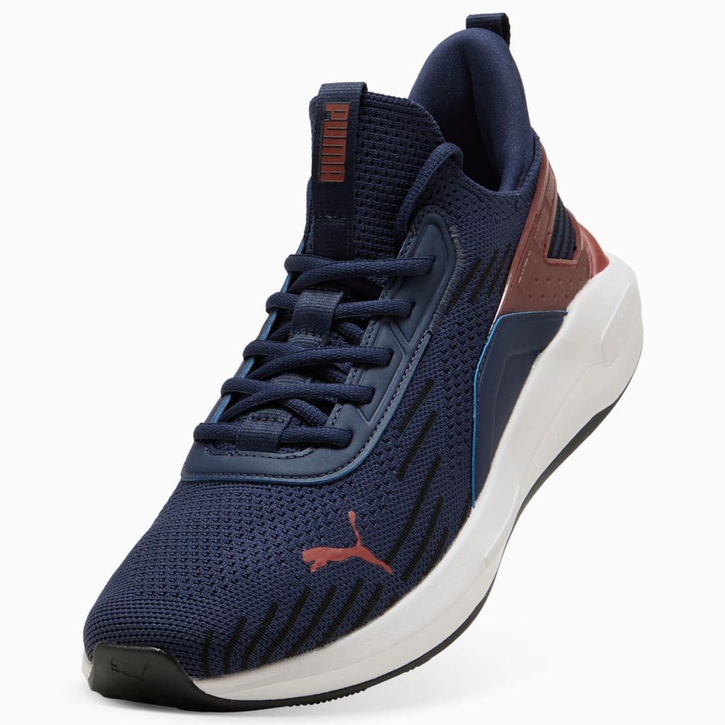 Softride Enzo 5 Hype Men's Shoes - PUMA Navy-Bordeaux - Angled Studio / Lifestyle Shot