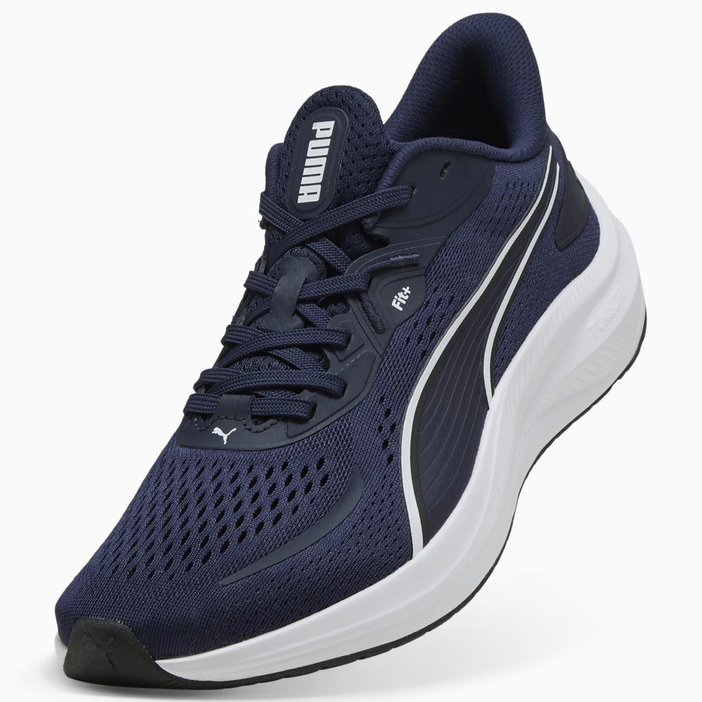 Skyrocket Lite 2 Men's Shoes - PUMA Navy-PUMA White-PU - Angled Studio / Lifestyle Shot