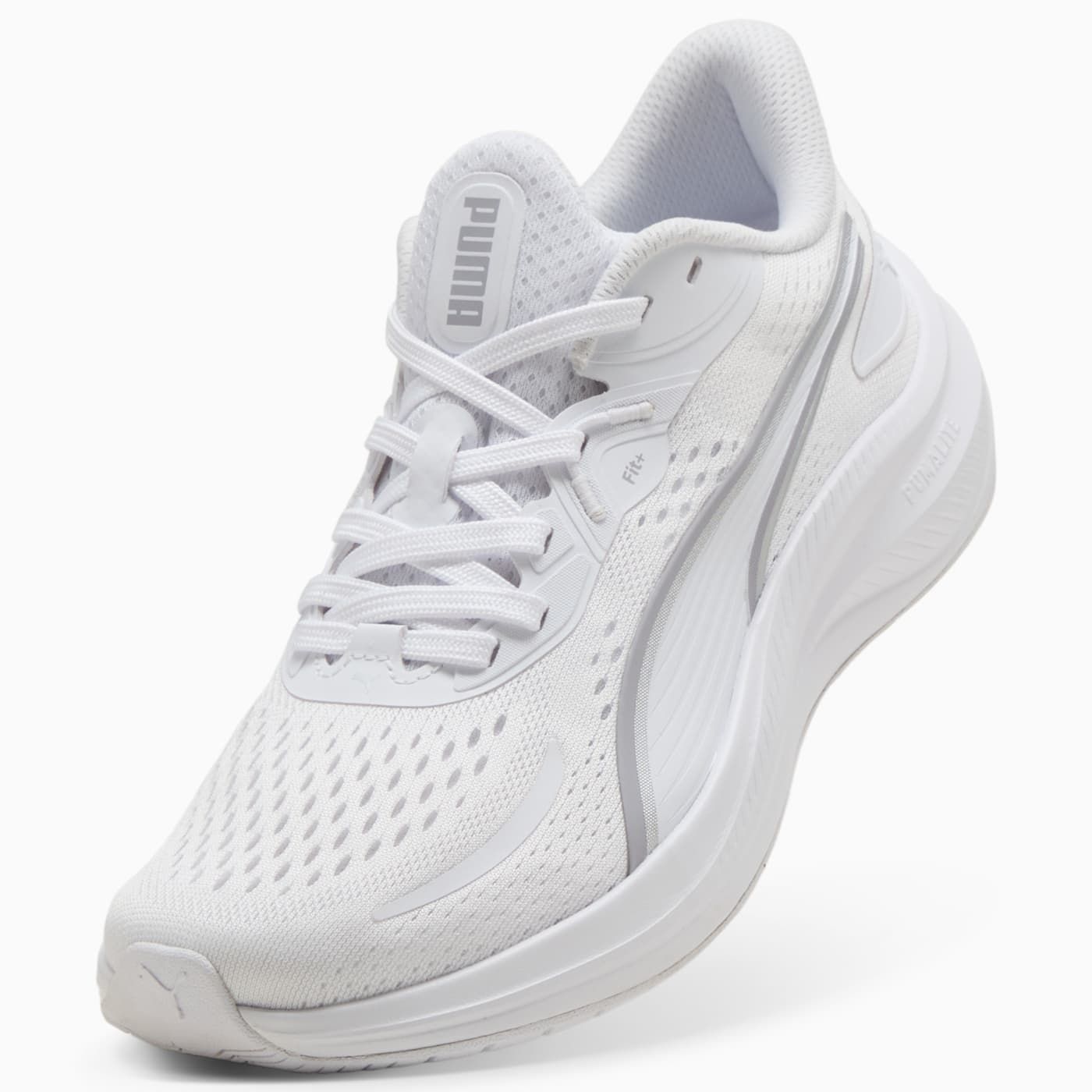 Skyrocket Lite 2 Women's Shoes - PUMA White-Vibrant Silv - Angled Studio / Lifestyle Shot