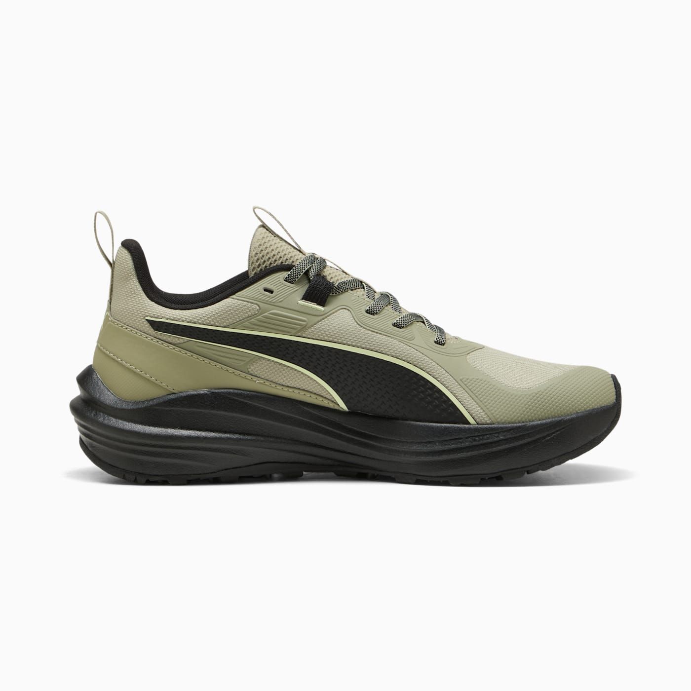 Flare Pro Trail Men's Shoes - Lux Army-PUMA Black-Appl - Side Profile - Medial