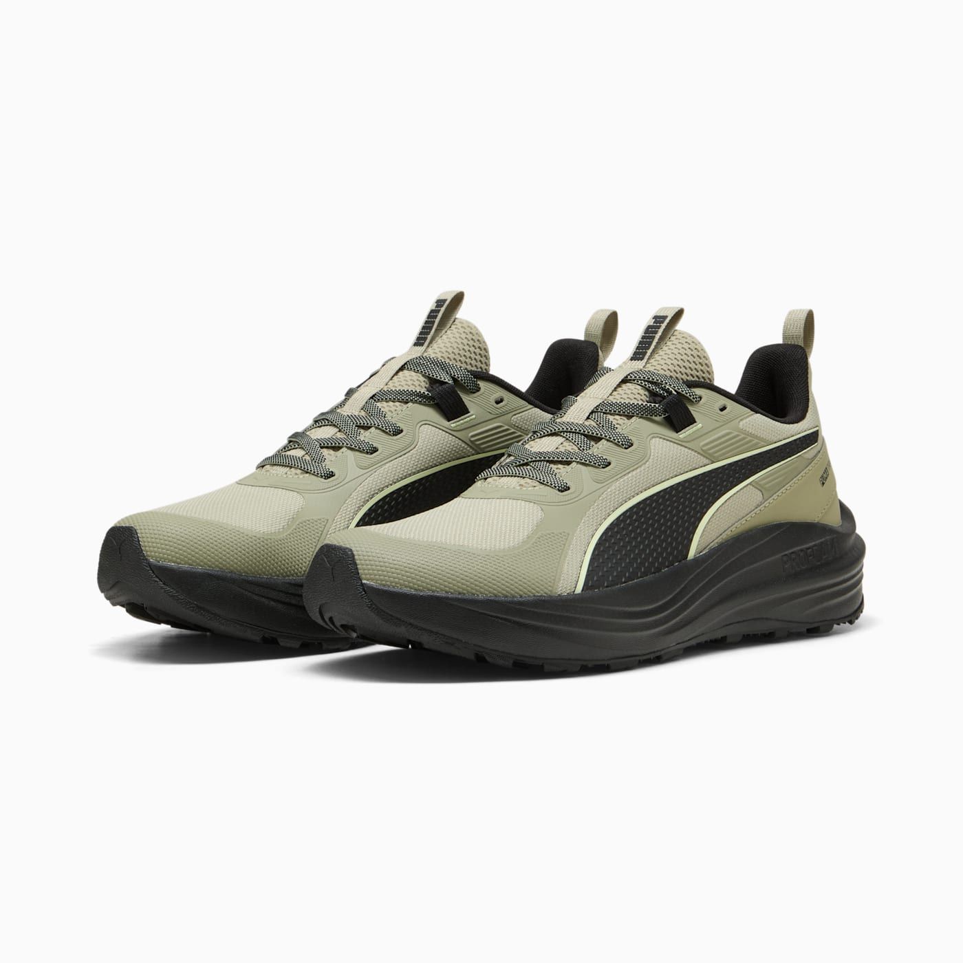 Flare Pro Trail Men's Shoes - Lux Army-PUMA Black-Appl - Clean Studio Shot
