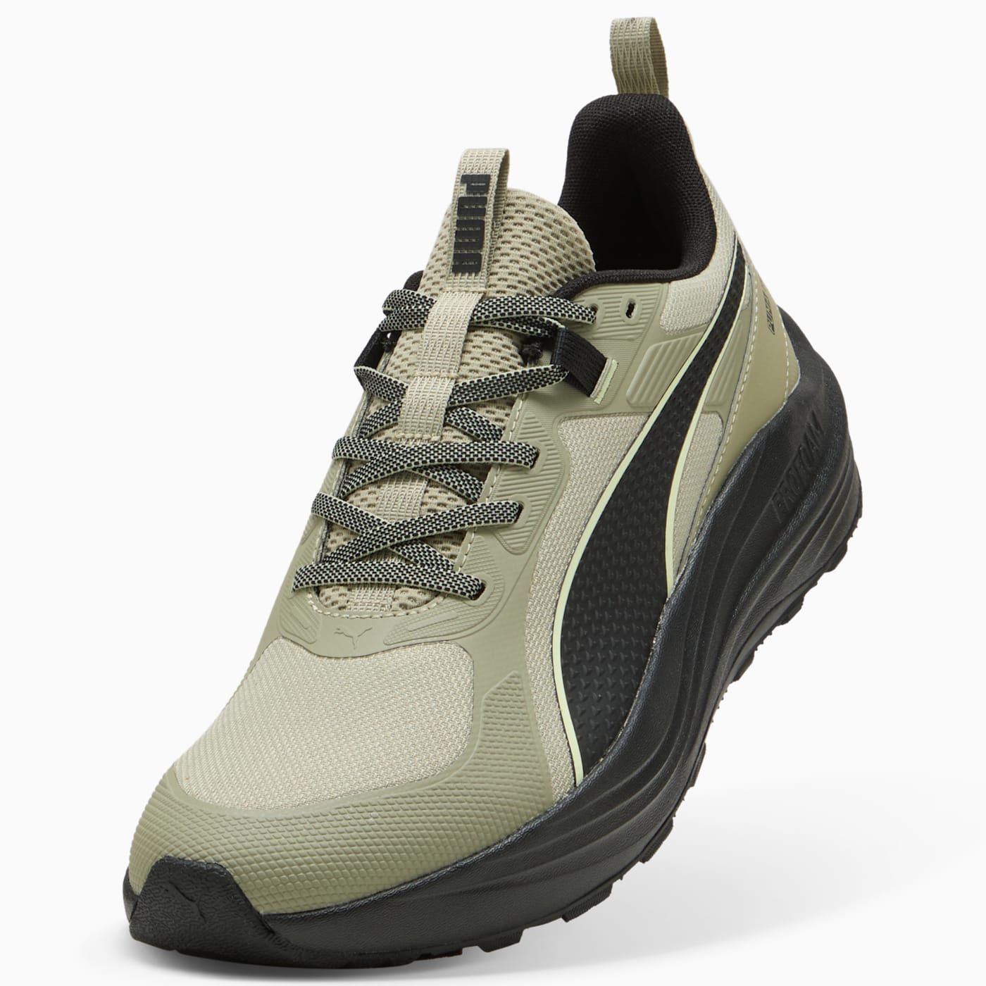 Flare Pro Trail Men's Shoes - Lux Army-PUMA Black-Appl - Angled Studio / Lifestyle Shot