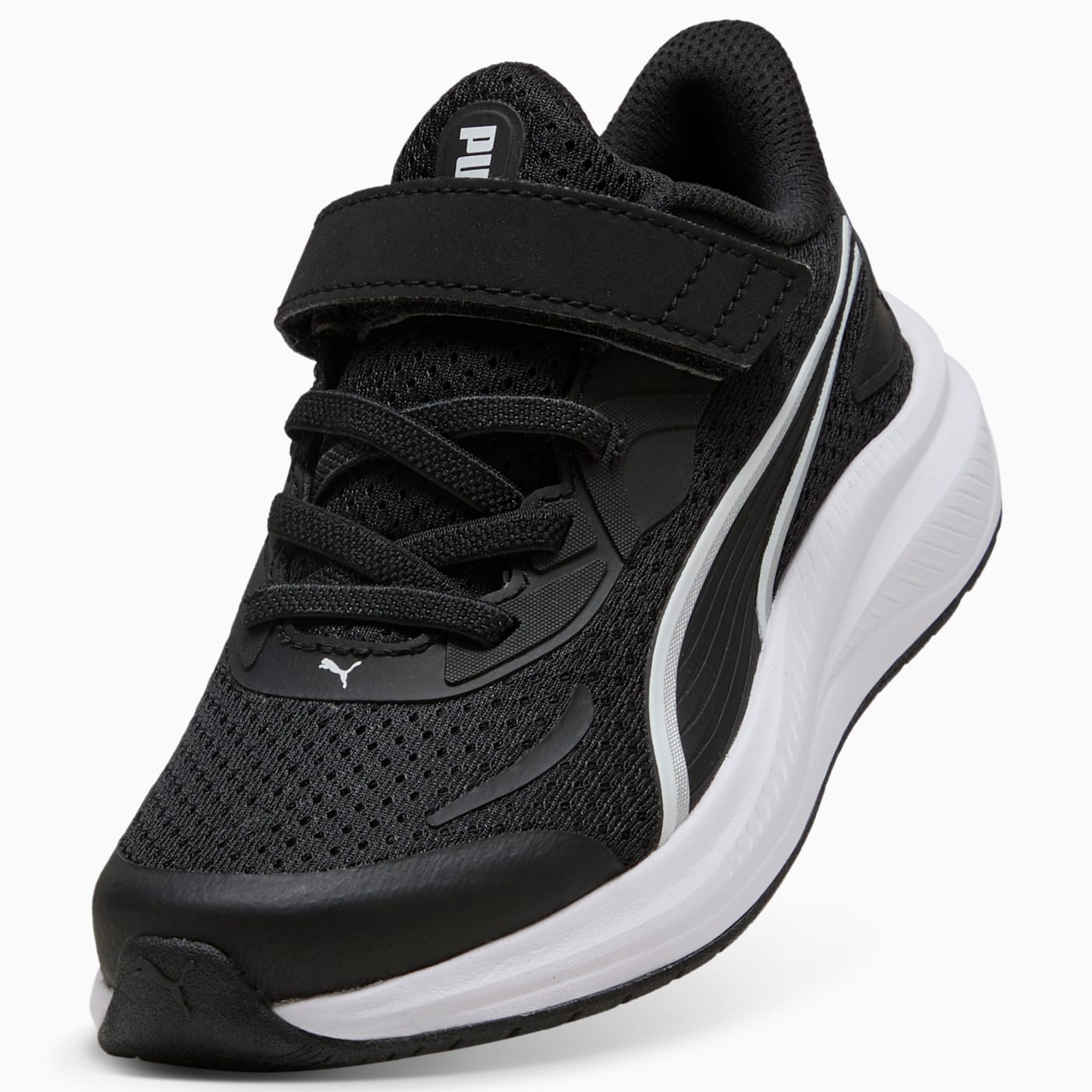 Skyrocket 2 AC+ Kids' Shoes - PUMA Black-PUMA White - Angled Studio / Lifestyle Shot
