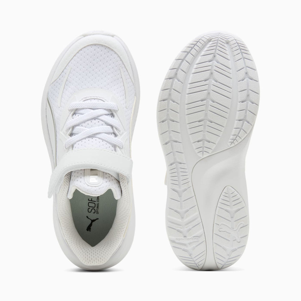 Skyrocket 2 AC+ Kids' Shoes - PUMA White - Top View and Outsole