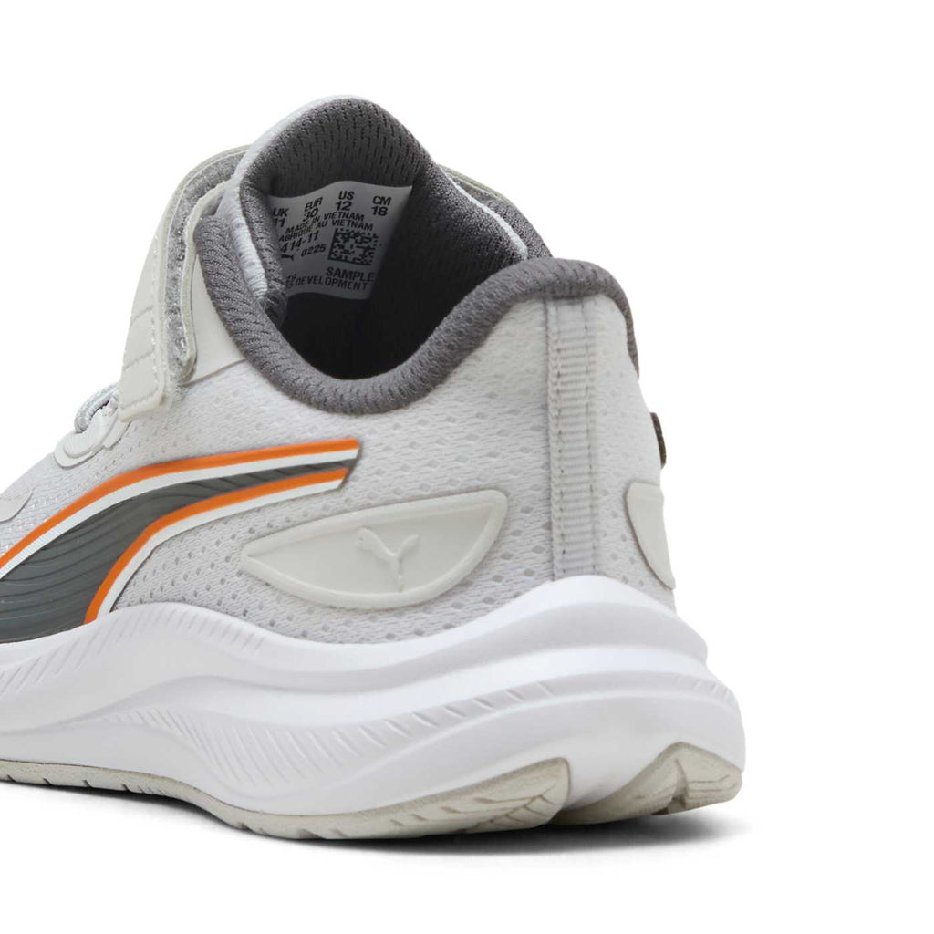Skyrocket 2 AC+ Kids' Shoes - Glacial Gray-PUMA Whi - Back / Heel View