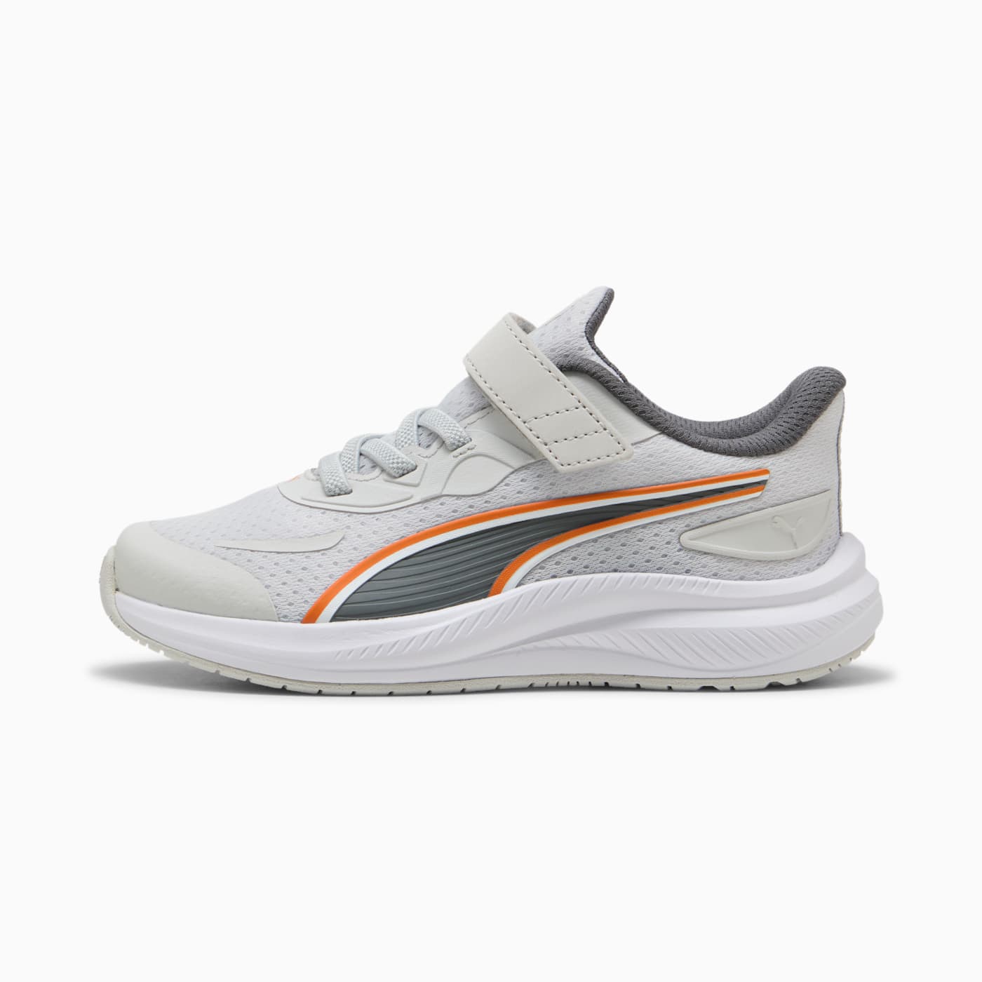 Skyrocket 2 AC+ Kids' Shoes - Glacial Gray-PUMA Whi - Side Profile - Lateral