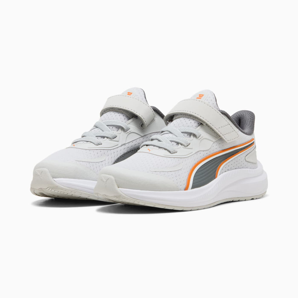 Skyrocket 2 AC+ Kids' Shoes - Glacial Gray-PUMA Whi - Clean Studio Shot