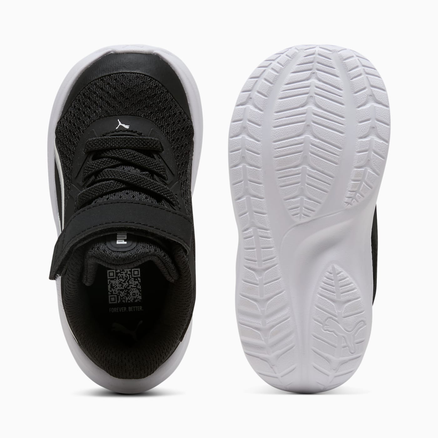 Skyrocket 2 AC+ Infant Shoes - PUMA Black-PUMA Whit - Top View and Outsole