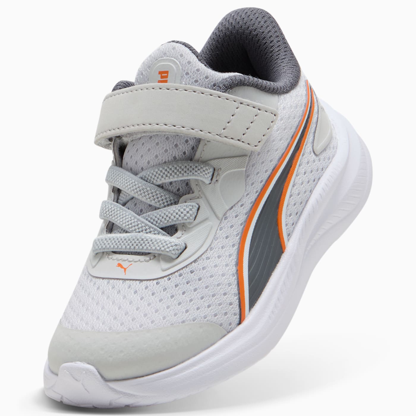 Skyrocket 2 AC+ Infant Shoes - Glacial Gray-PUMA Wh - Angled Studio / Lifestyle Shot