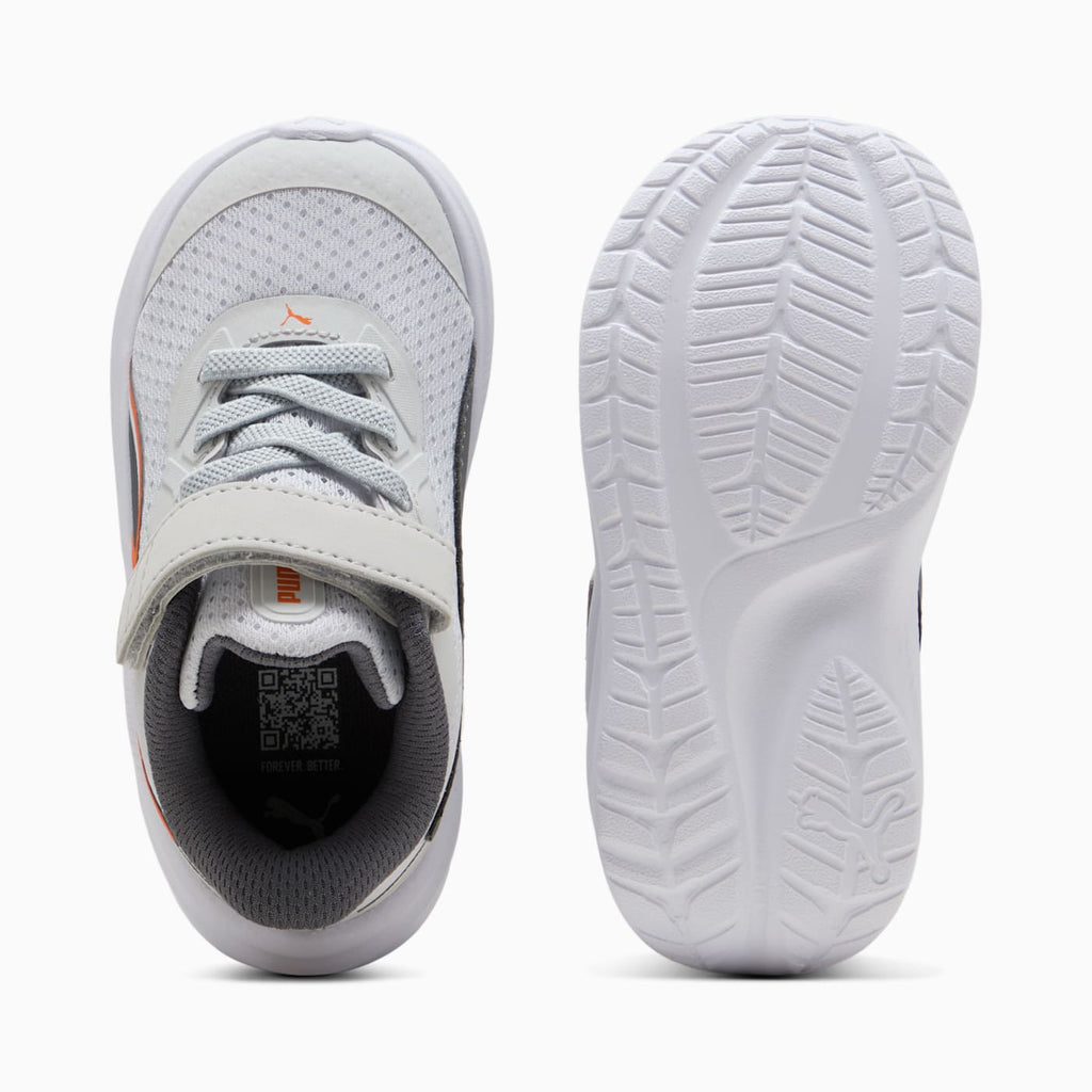 Skyrocket 2 AC+ Infant Shoes - Glacial Gray-PUMA Wh - Top View and Outsole