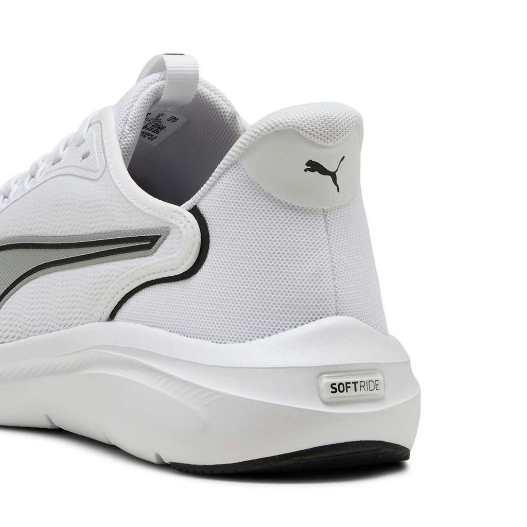 Softride Exo Flex Men's Shoes - PUMA White-PUMA Black - Back / Heel View