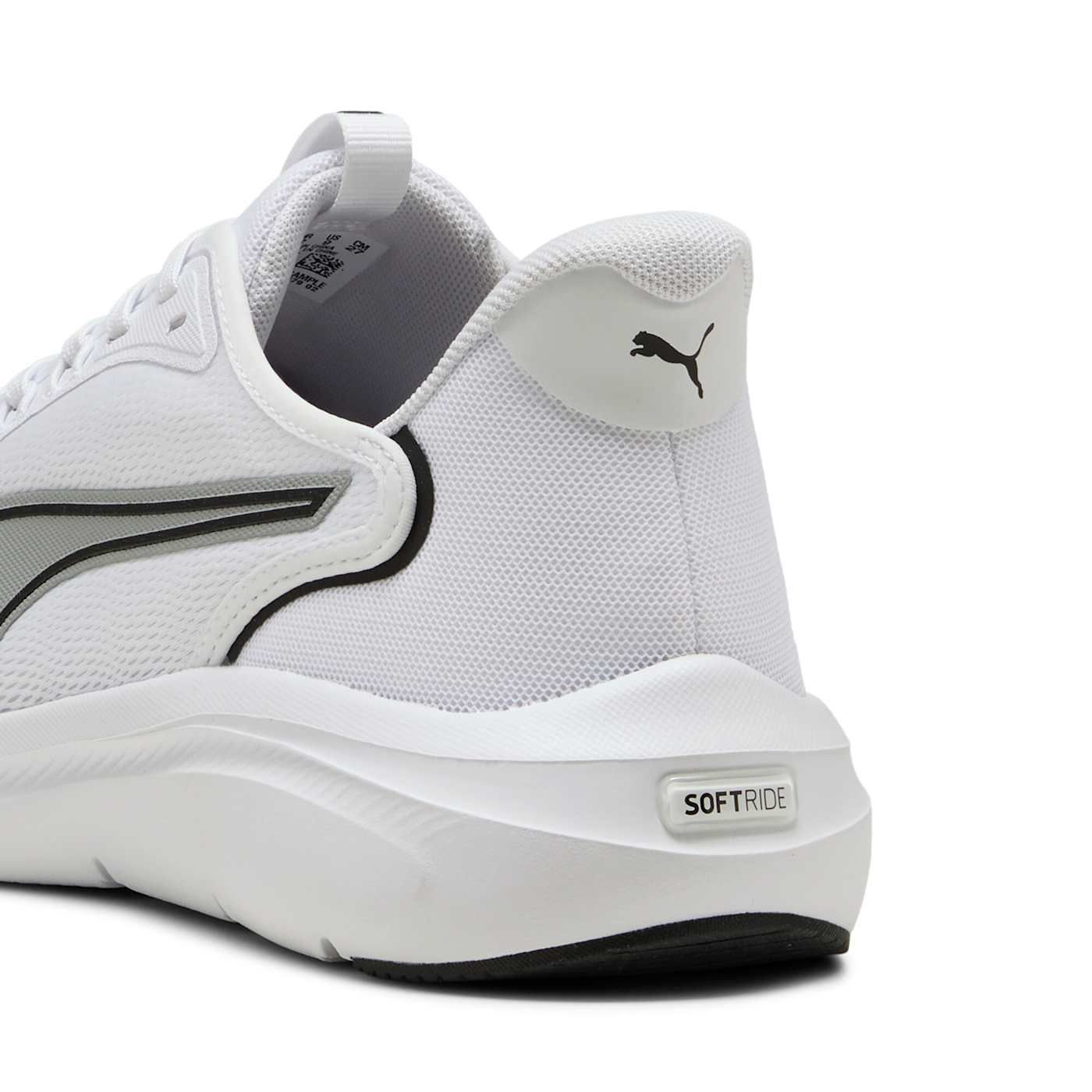 Softride Exo Flex Men's Shoes - PUMA White-PUMA Black - Back / Heel View
