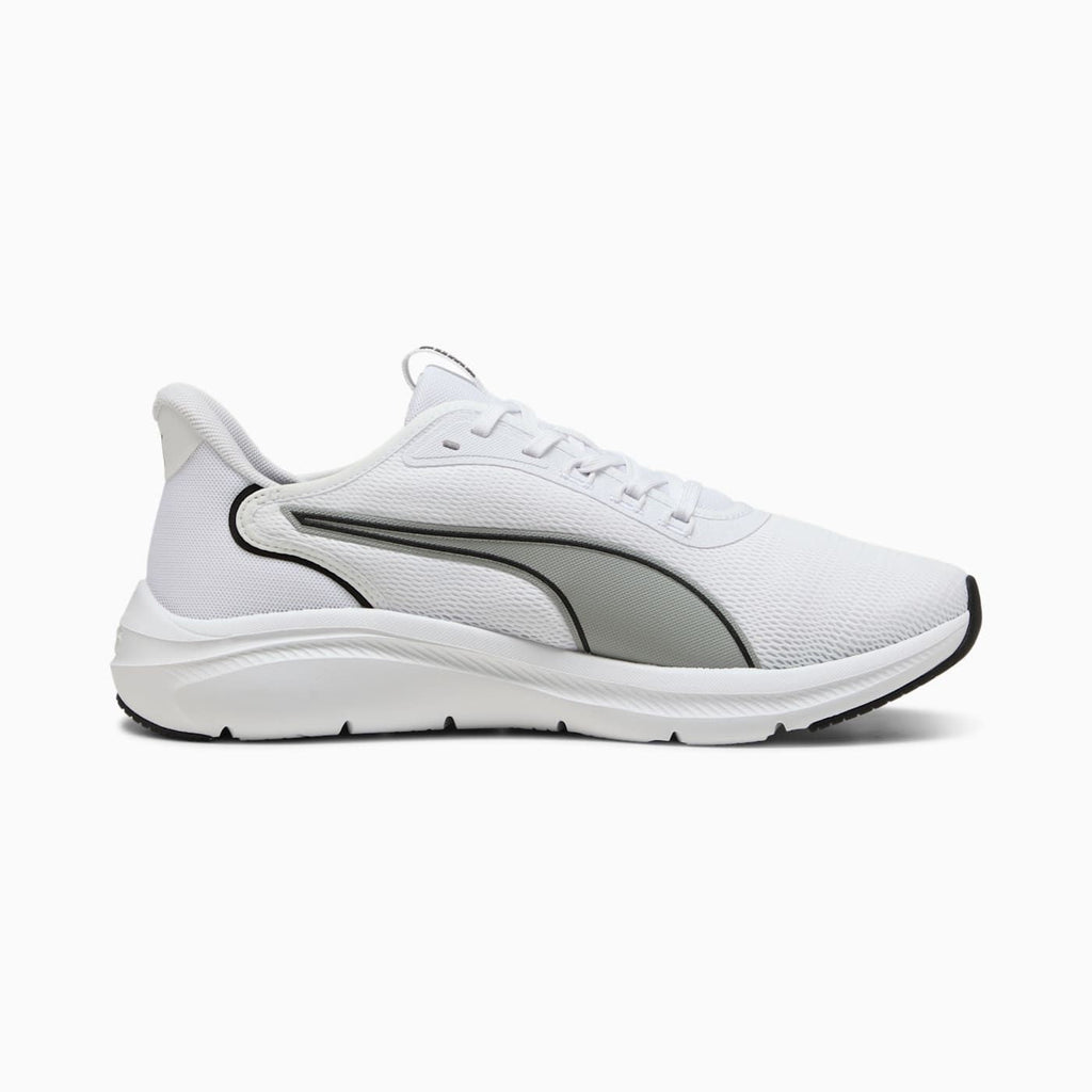 Softride Exo Flex Men's Shoes - PUMA White-PUMA Black - Side Profile - Medial