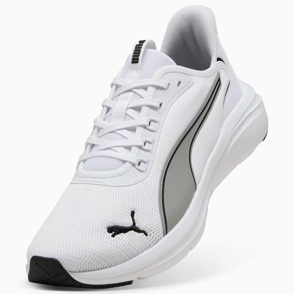 Softride Exo Flex Men's Shoes - PUMA White-PUMA Black - Angled Studio / Lifestyle Shot