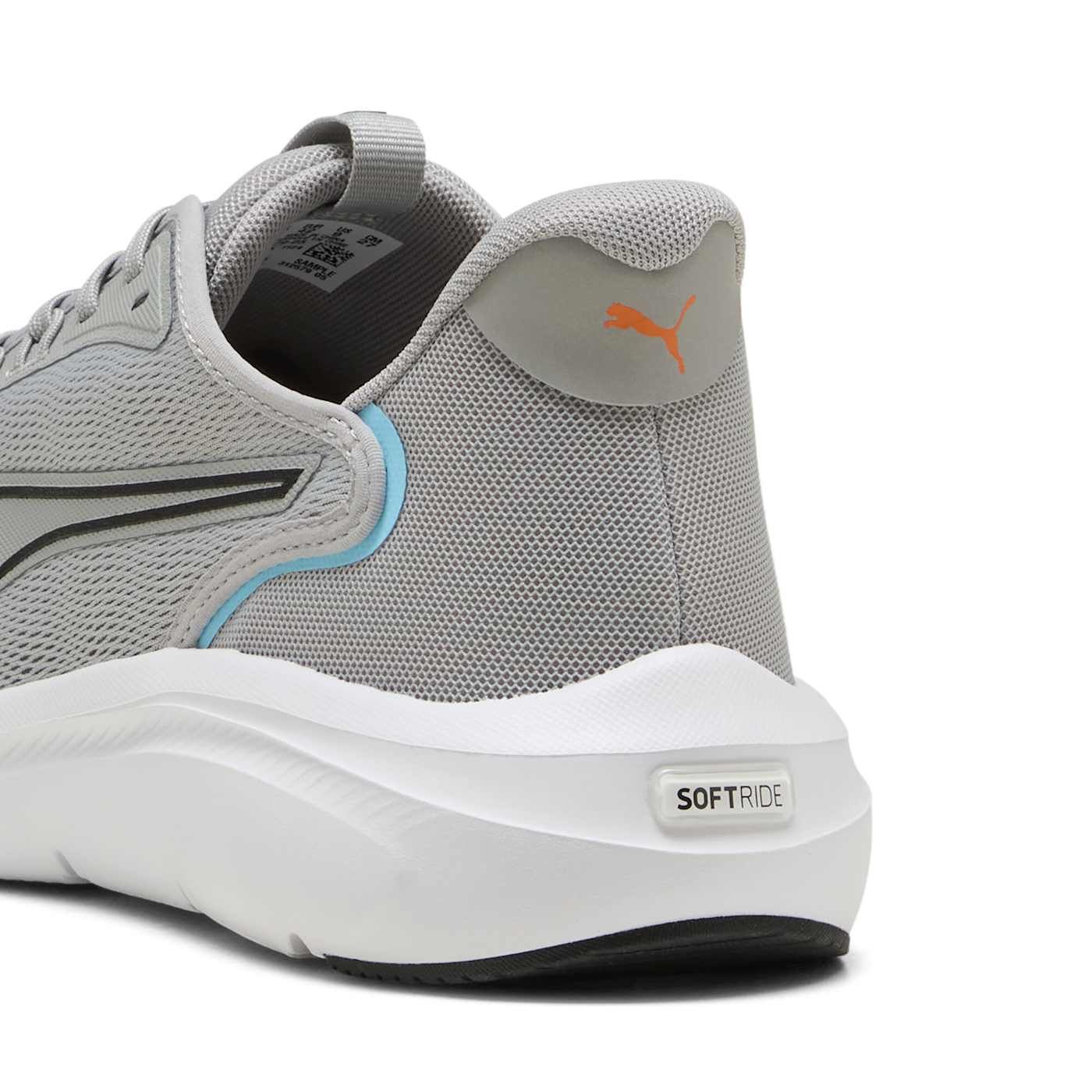 Softride Exo Flex Men's Shoes - Gray Echo-PUMA Black-P - Back / Heel View