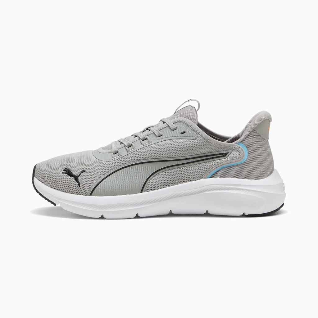 Softride Exo Flex Men's Shoes - Gray Echo-PUMA Black-P - Side Profile - Lateral