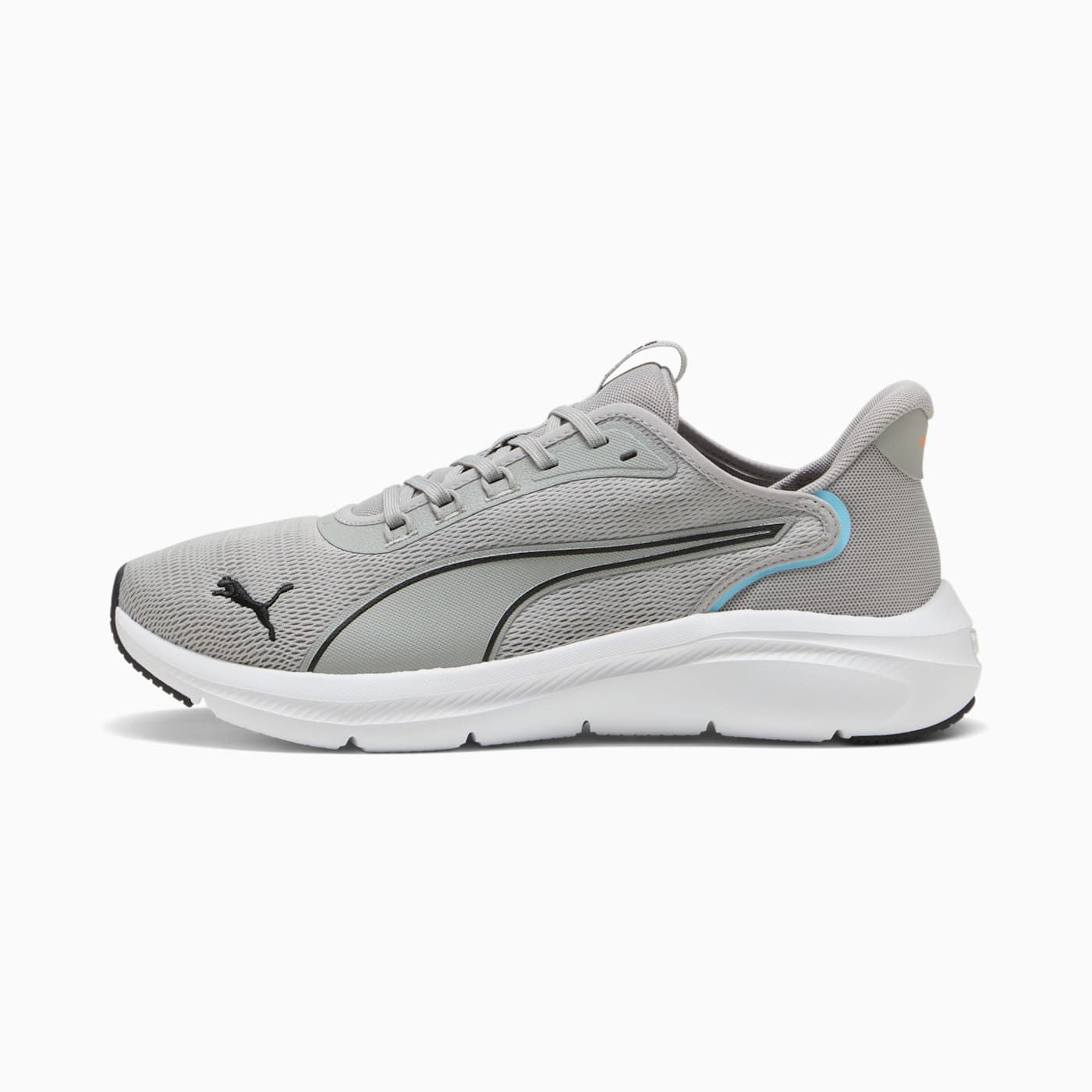 Softride Exo Flex Men's Shoes - Gray Echo-PUMA Black-P - Side Profile - Lateral