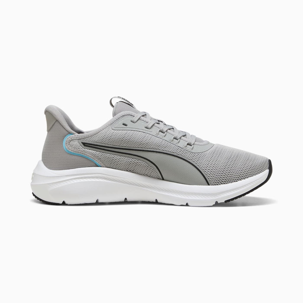 Softride Exo Flex Men's Shoes - Gray Echo-PUMA Black-P - Side Profile - Medial